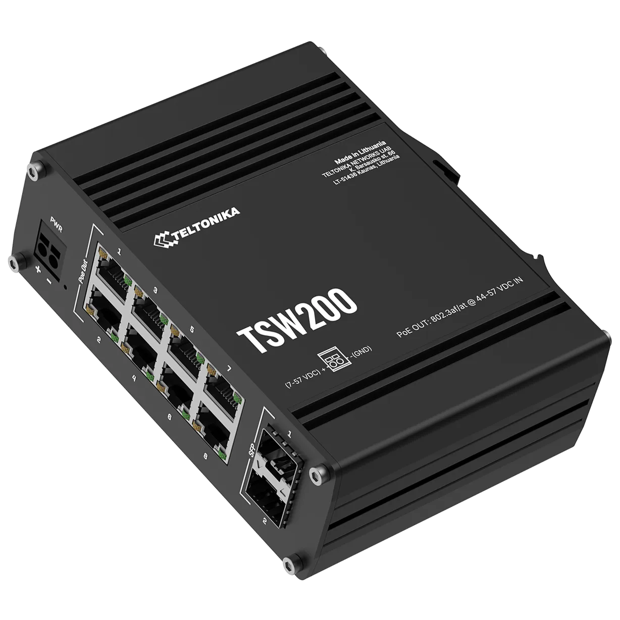 Switch DIN POE 10 ports + 2 ports SFP